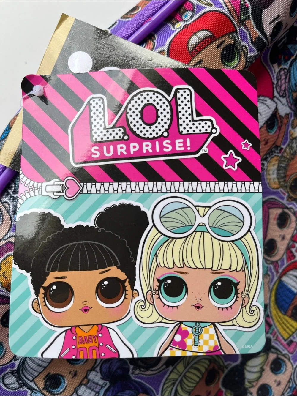 L.O.L. Surprise! Full-size Kids Backpack - Purple with Multicolor Dolls